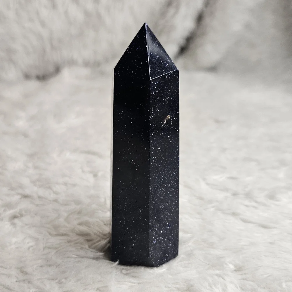 Blue Goldstone Tower – Ambition & Luck Crystal Obelisk - Picture 3 of 6